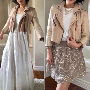 NOT FOR SALE Muubaa Faded Blush Leather Jacket